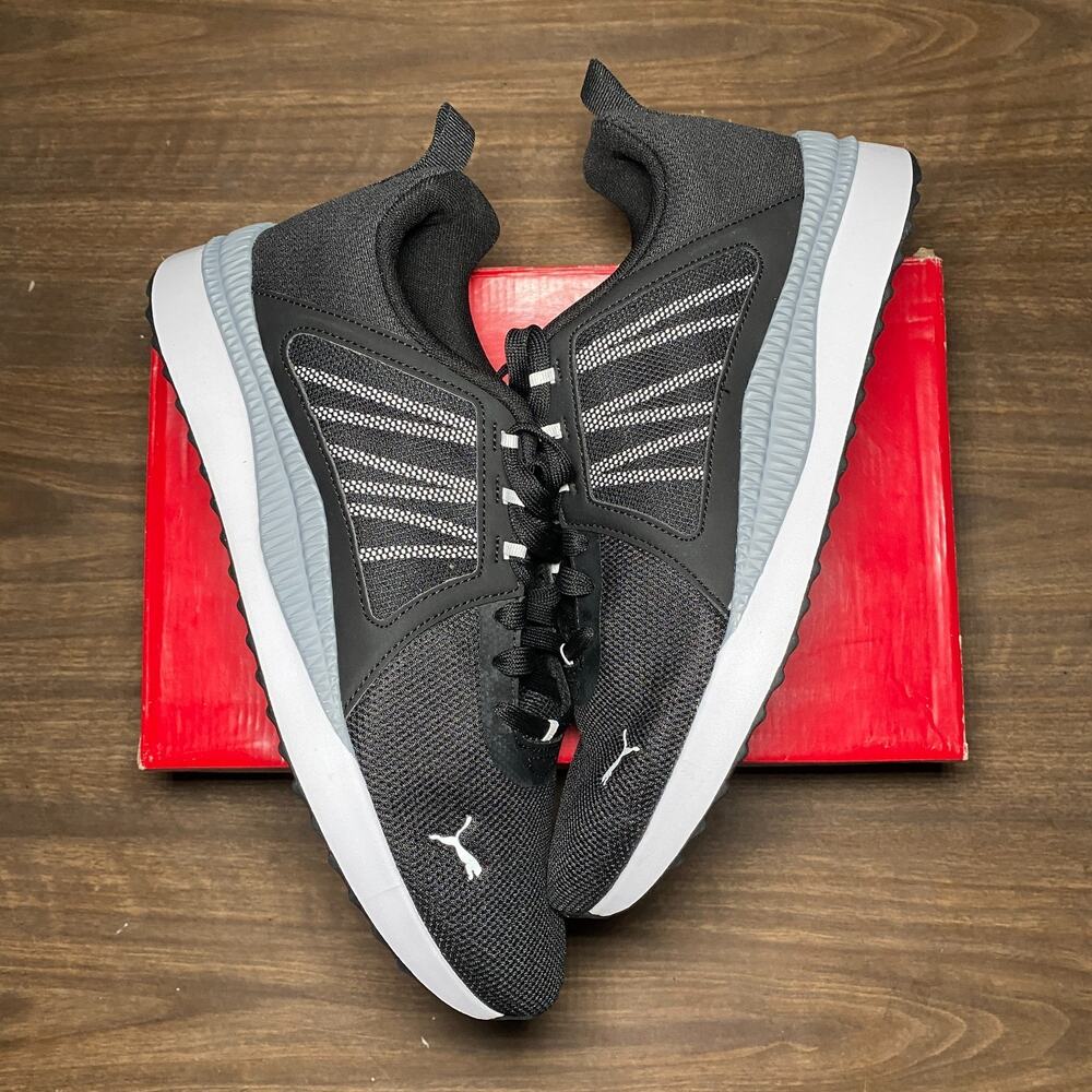 Men's New PUMA Pacer Next Cage Low Black Running Shoes Size 11 OG (365284-01)